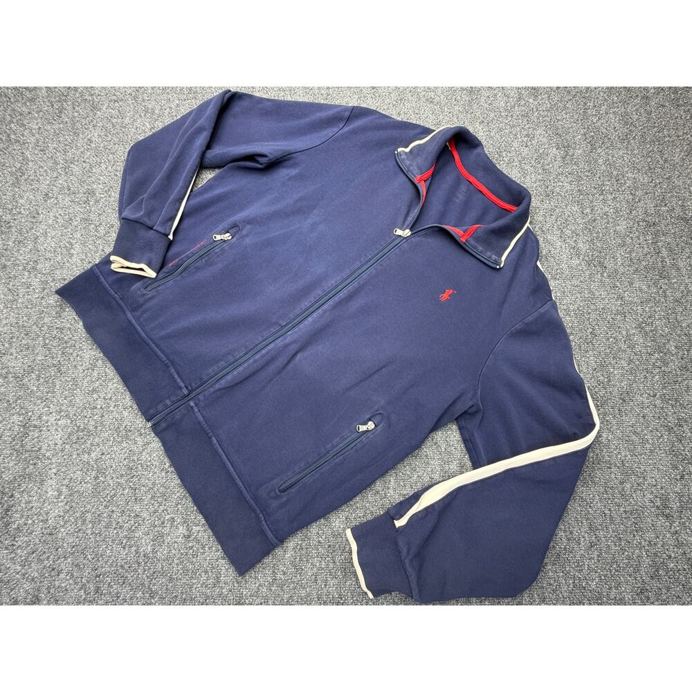 Polo Ralph Lauren Full Zip Track Jacket Navy Cotton L